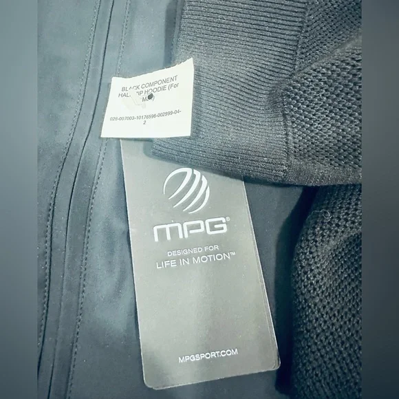 NWT MPG Men’s Black Full Zip Hooded Jacket Size XL - Picture 11 of 13